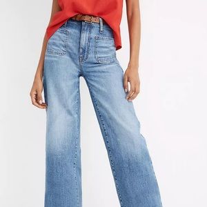 Madewell Wide-Leg Crop Jeans in Chesney Wash